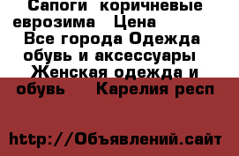 Сапоги ,коричневые еврозима › Цена ­ 1 000 - Все города Одежда, обувь и аксессуары » Женская одежда и обувь   . Карелия респ.